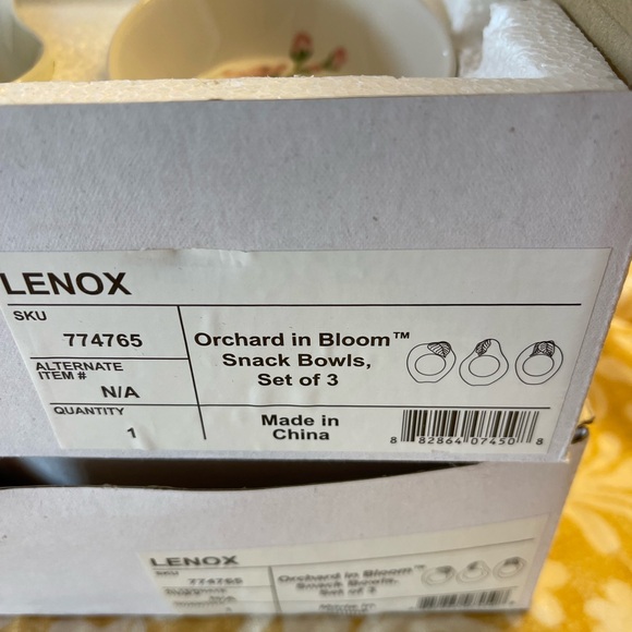 New in packaging Lenox Ochard in Bloom snack bowls, set of 3 - Picture 2 of 3
